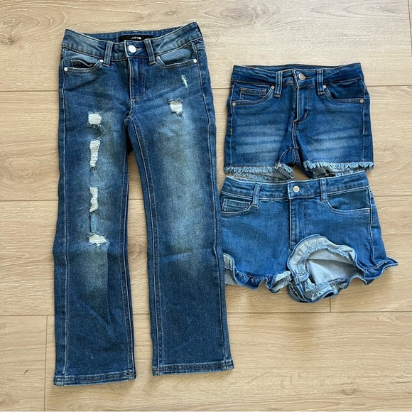 Joe's Jeans and Shorts Kids Girls Distressed Denim Set - Picture 1 of 5